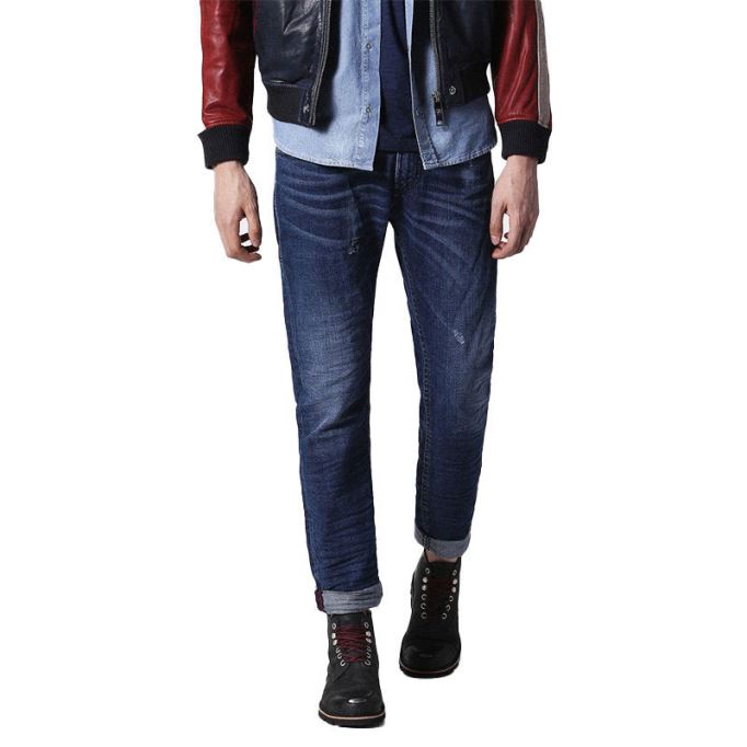 ディーゼル トーマー 084gs メンズ デニム ジーンズ ストレッチ スリム フィット スキニー ディストレスト パンツ