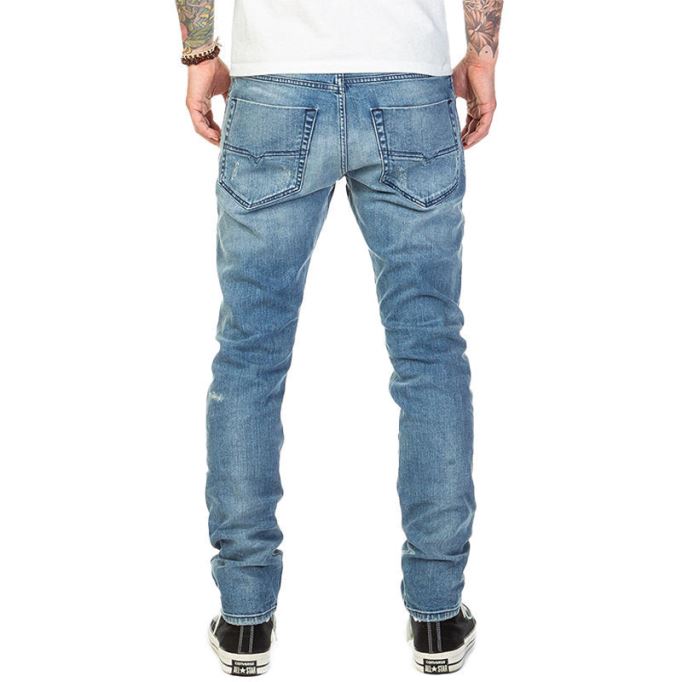 Tepphar 084vi メンズ デニム ジーンズ カスタム ディストレスト ストレッチ スリム キャロット フィット ディーゼル