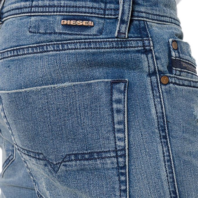 Tepphar 084vi メンズ デニム ジーンズ カスタム ディストレスト ストレッチ スリム キャロット フィット ディーゼル