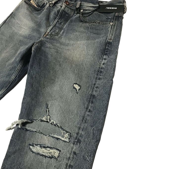 ディーゼル ダグ Xp 084zs メンズ ジーンズ レギュラー ストレート ディストレス ブルー デニム製