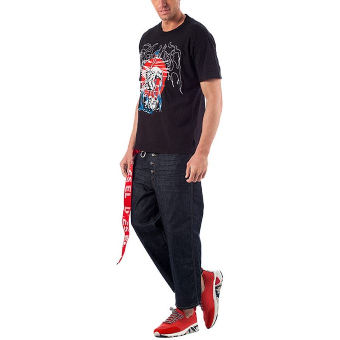 ディーゼル フリップ 0088z メンズ デニム ジーンズ コンフォート ストレート トラウザー パンツ ダークブルー