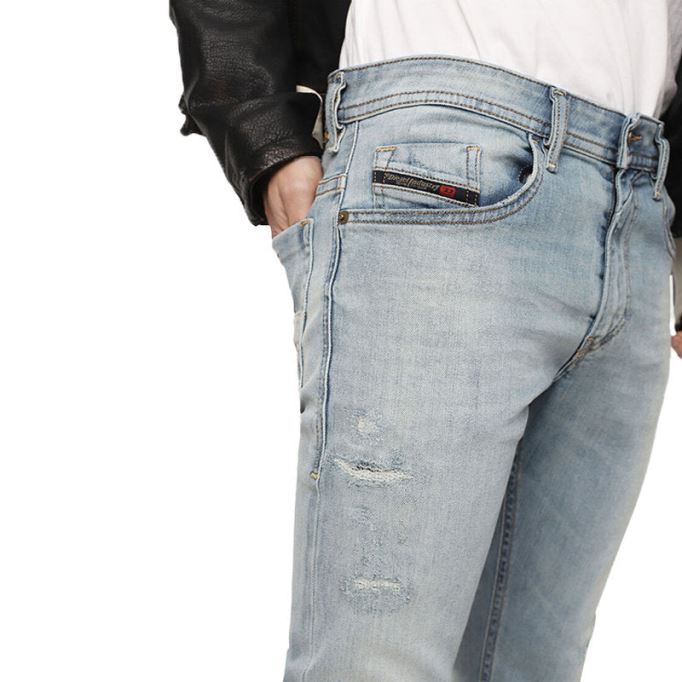 Thommer 087ax メンズ デニム ストレッチ ジーンズ スリム スキニー ダメージ加工 カジュアル パンツ ディーゼル