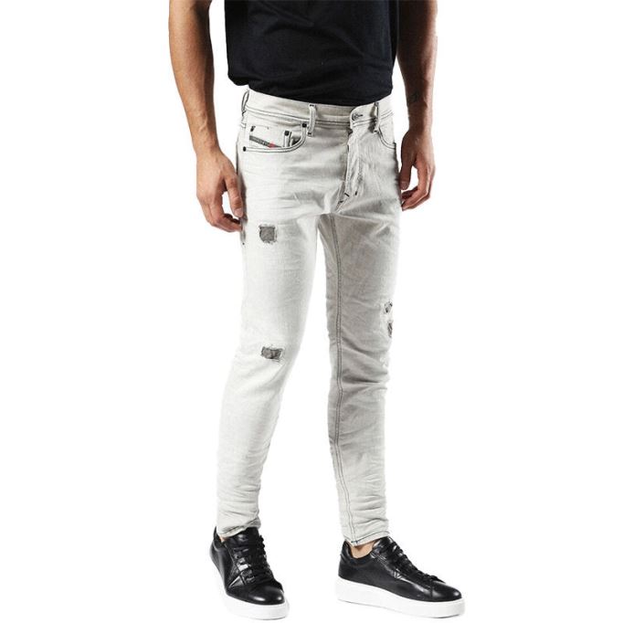 Tepphar 0676m メンズ デニム コットン カジュアル ストレッチ ジーンズ スリムフィット キャロット ディーゼル