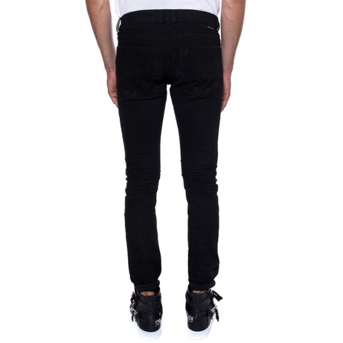 Tepphar 069ac メンズ デニム ジーンズ カジュアル スリムフィット テーパード ダメージ加工 パンツ ディーゼル