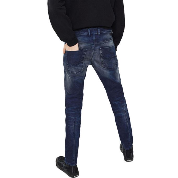 Krooley 069gz メンズ デニム ジョギング ジーンズ スリムフィット カジュアル リラックス スウェット パンツ ディーゼル