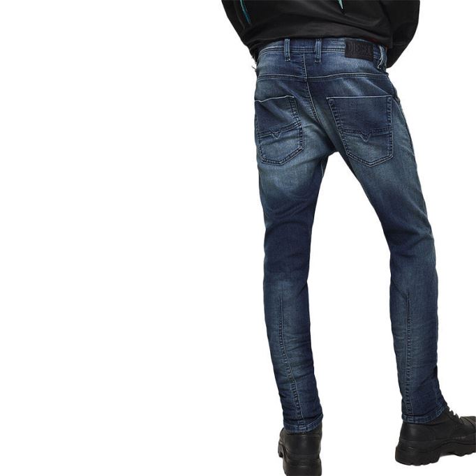 ディーゼル クローリー 069h メンズ デニム ジョギング ジーンズ スリムフィット カジュアル リラックス スウェット パンツ