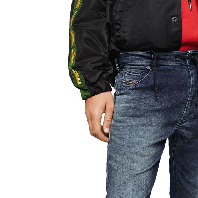 ディーゼル クローリー 069h メンズ デニム ジョギング ジーンズ スリムフィット カジュアル リラックス スウェット パンツ