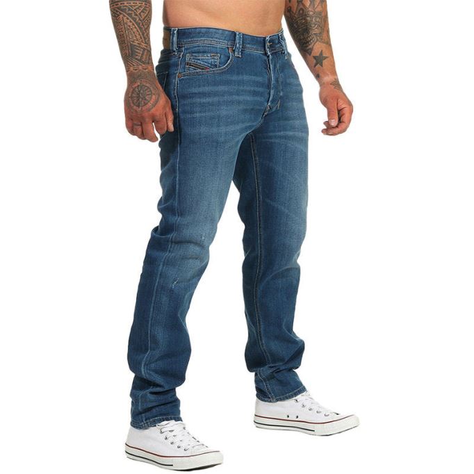 Larkee Beex 084qq メンズ デニム ジーンズ カジュアル ストレッチ レギュラー テーパード パンツ ディーゼル