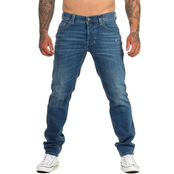 Larkee Beex 084qq メンズ デニム ジーンズ カジュアル ストレッチ レギュラー テーパード パンツ ディーゼル