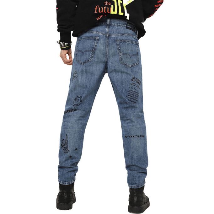 Mharky 0094d メンズ デニム ジーンズ カジュアル スリム スキニー ロークロッチ トラウザーズ ディーゼル