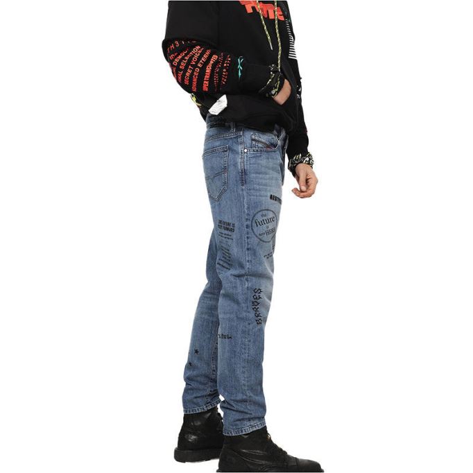 Mharky 0094d メンズ デニム ジーンズ カジュアル スリム スキニー ロークロッチ トラウザーズ ディーゼル