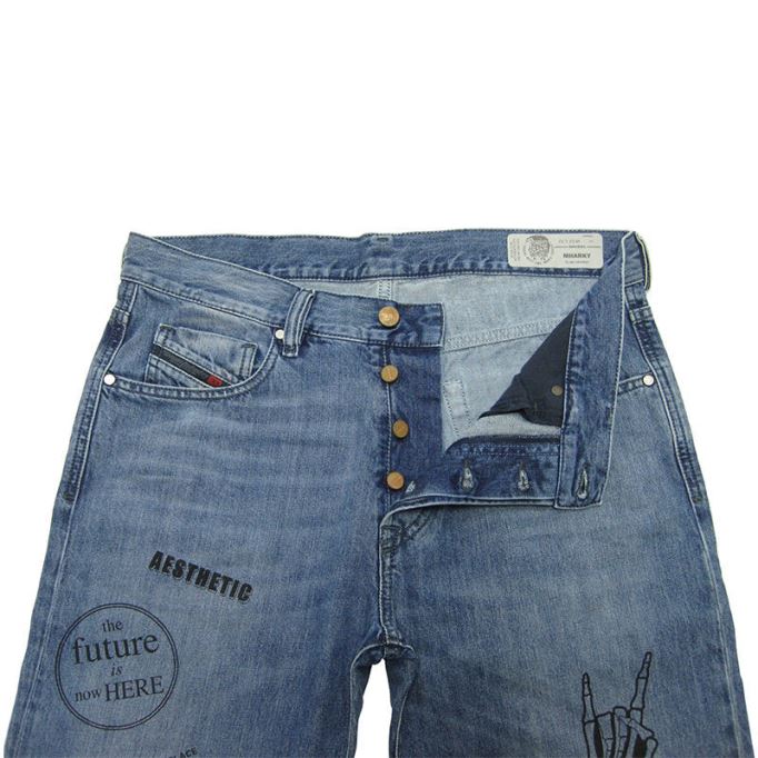 Mharky 0094d メンズ デニム ジーンズ カジュアル スリム スキニー ロークロッチ トラウザーズ ディーゼル