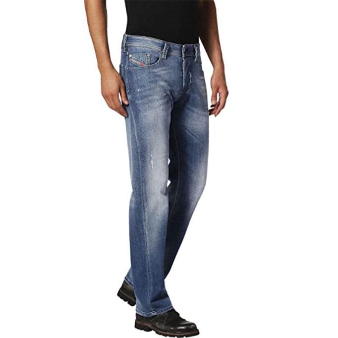 Larkee 084qg メンズ デニム ジーンズ カジュアル ストレッチ レギュラー ストレート トラウザーズ ディーゼル
