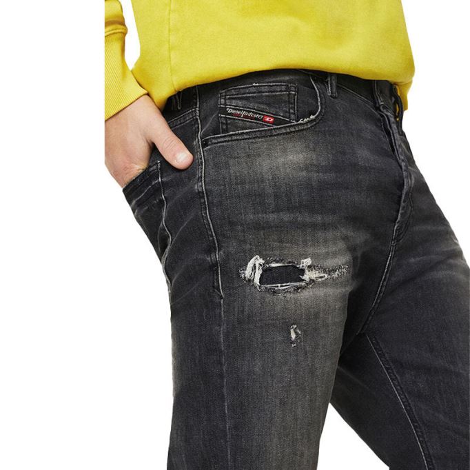 D Vider 069dm メンズ ジーンズ デニム ストレッチ キャロットフィット トラウザーズ カジュアルパンツ ディーゼル