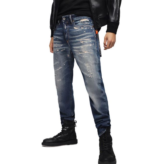 ディーゼルバスター 088aq メンズ ジーンズ デニム レギュラー スリム テーパードフィット カジュアルパンツ