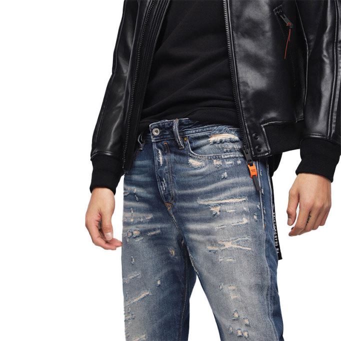 ディーゼルバスター 088aq メンズ ジーンズ デニム レギュラー スリム テーパードフィット カジュアルパンツ