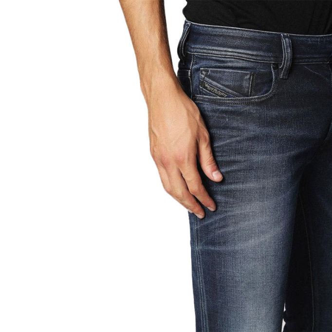 Sleenkar 084jm メンズ デニム ジーンズ カジュアル ストレッチ スリム スキニー フィット トラウザーズ ディーゼル