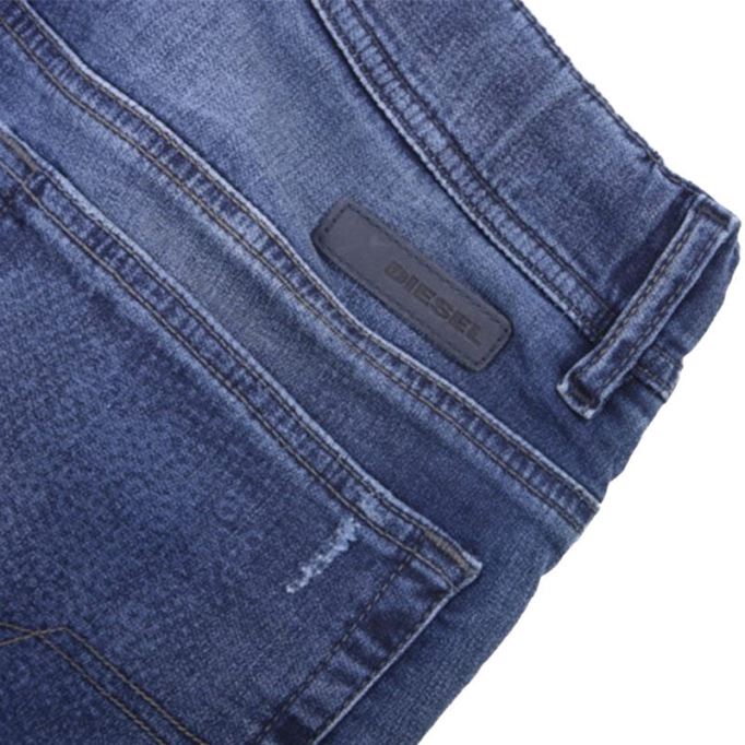 Narrot-ne 0666w メンズ デニム ジーンズ スウェット ジョグ ダメージ加工 レギュラーフィット キャロット ディーゼル