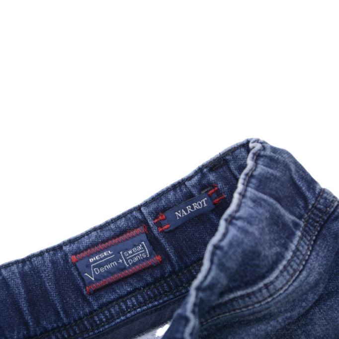 Narrot-ne 0666w メンズ デニム ジーンズ スウェット ジョグ ダメージ加工 レギュラーフィット キャロット ディーゼル