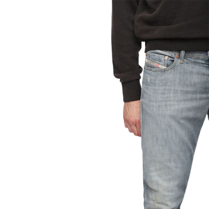 Tepphar 084uk メンズ デニム ジーンズ スリムフィット キャロット カジュアル デニム パンツ リヨセル ディーゼル