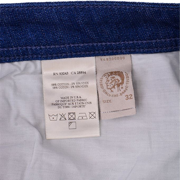 メンズ ジーンズ レギュラー フィット ストレート コットン パンツ カジュアル ブルー デニム パンツ ディーゼル