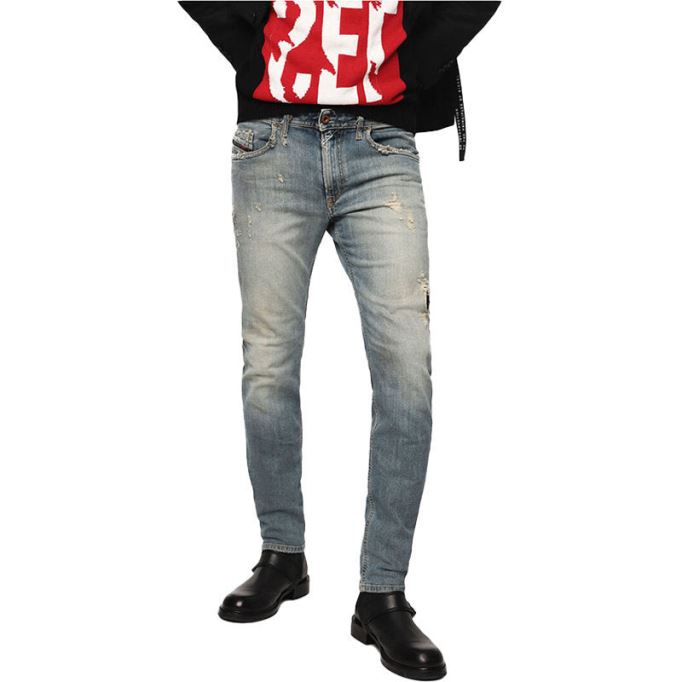 ディーゼル Thommer 0b1au メンズ ジーンズ デニム ストレッチ スリム フィット カジュアル パンツ