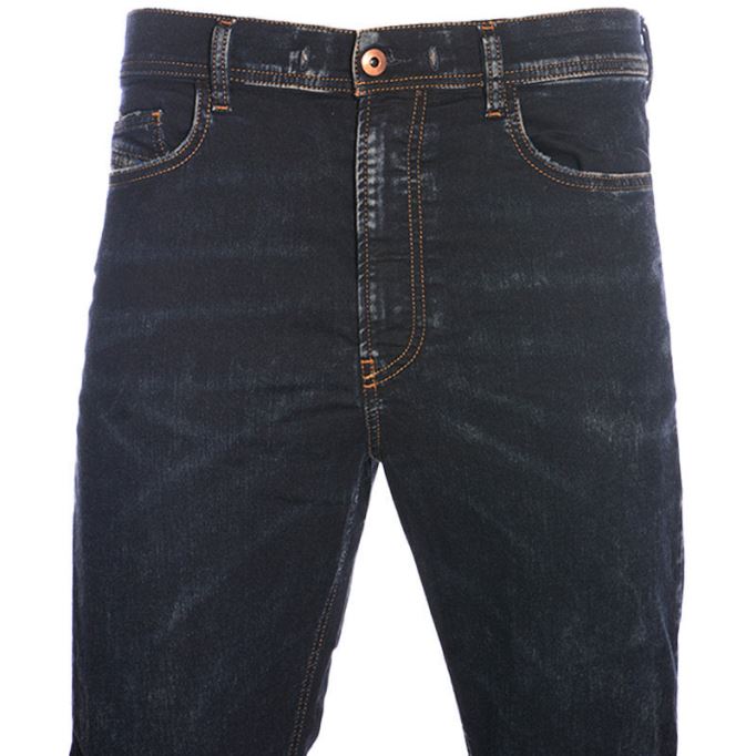 メンズ ジーンズ デニム レギュラー スリムフィット カジュアルパンツ ダークブルー ズボン ディーゼル