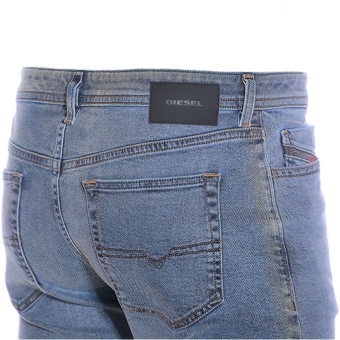バスター 084sj メンズ ジーンズ デニム カジュアル レギュラー スリム ストレッチ テーパード トラウザー ディーゼル