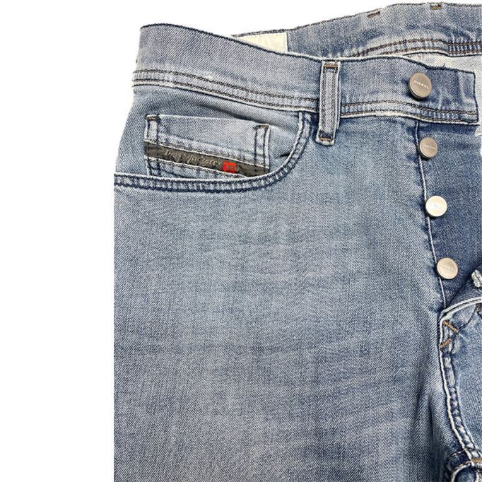 ディーゼル テッパー 0687v メンズ スリムフィット キャロット ジーンズ デニム コットン ストレッチ ボタンフライ