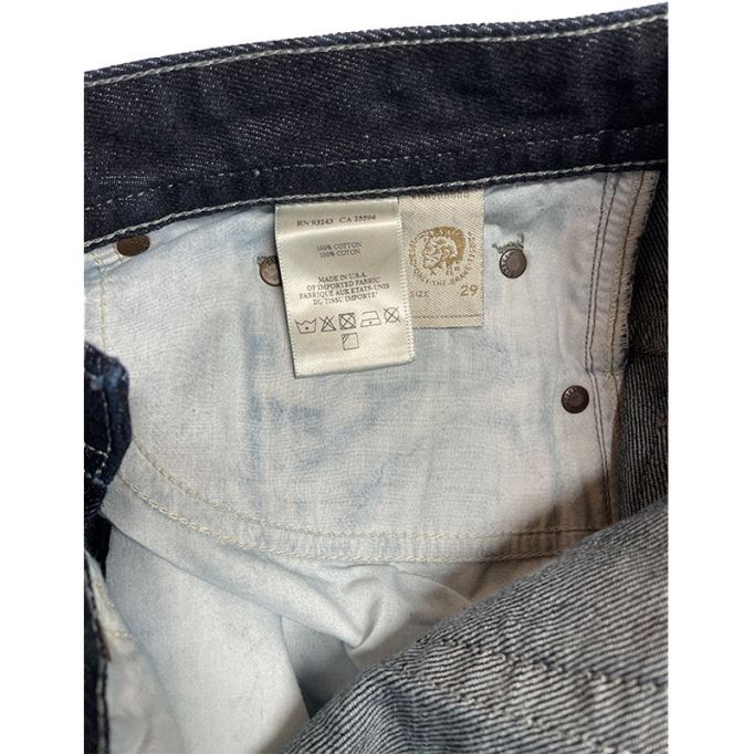 メンズ ジーンズ デニム レギュラー スリムフィット カジュアルパンツ ダークブルー ズボン コットン ディーゼル