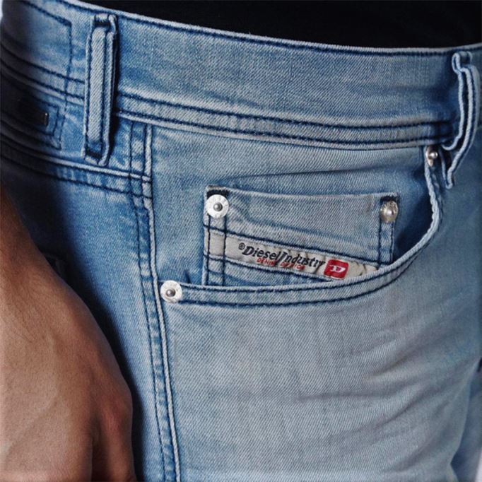 Tepphar 084cu メンズ デニム ジーンズ スリム テーパード フィット カジュアル デニム パンツ コットン ディーゼル