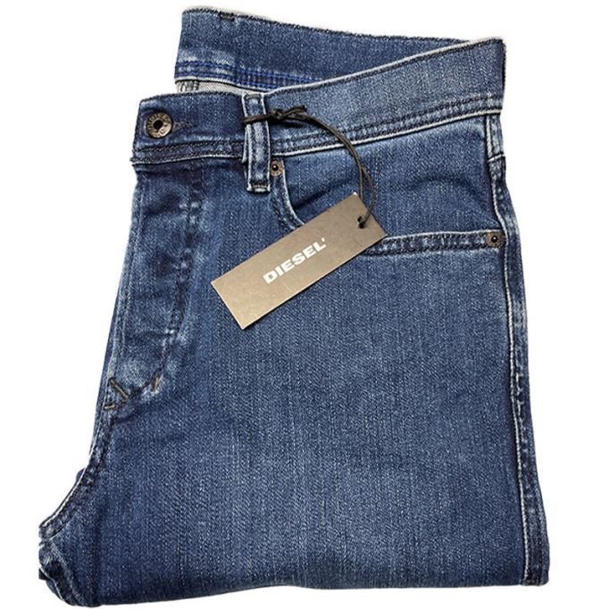 ディーゼル テッパー 084eh メンズ ジーンズ デニム スリム キャロット フィット コットン ストレッチ カジュアル パンツ