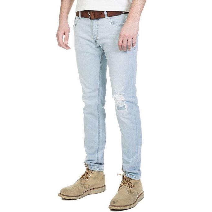 Sleenker 0689l メンズ ジーンズ ダメージ加工デニム ストレッチコットン スリム スキニーフィット ディーゼル