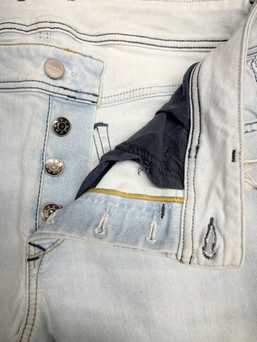 Sleenker 0689l メンズ ジーンズ ダメージ加工デニム ストレッチコットン スリム スキニーフィット ディーゼル