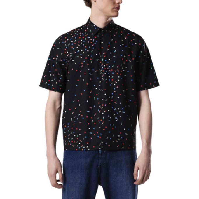 ディーゼル Sアート 0paqj メンズ シャツ 半袖 カジュアル サマー アウトウェア コットン シャツ