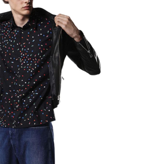 ディーゼル Sアート 0paqj メンズ シャツ 半袖 カジュアル サマー アウトウェア コットン シャツ