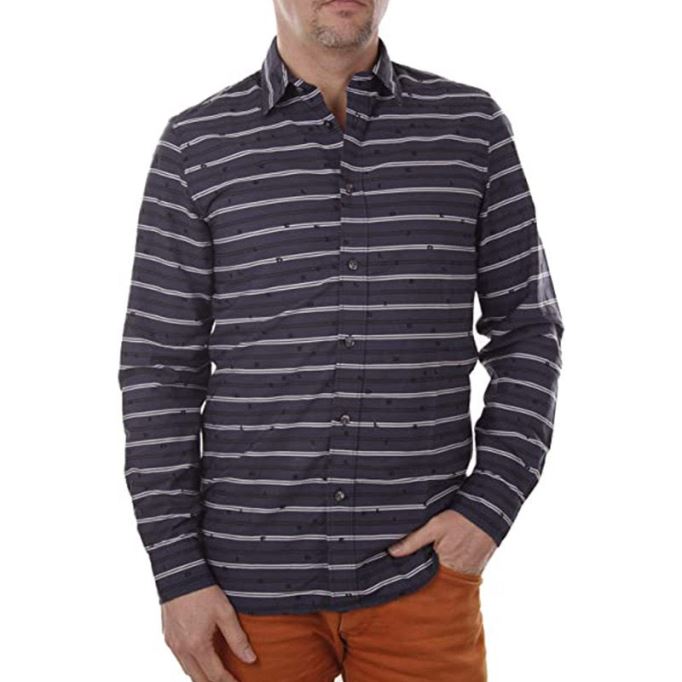 S 衰退 0nax メンズ シャツ 長袖 スリムフィット カジュアル サマー トップス ディーゼル