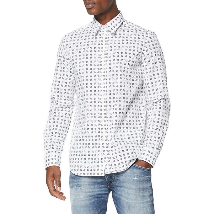 ディーゼル シャツ S アクラ メンズ 長袖 スリムフィット シャツ ソフト コットン カミシア M～l