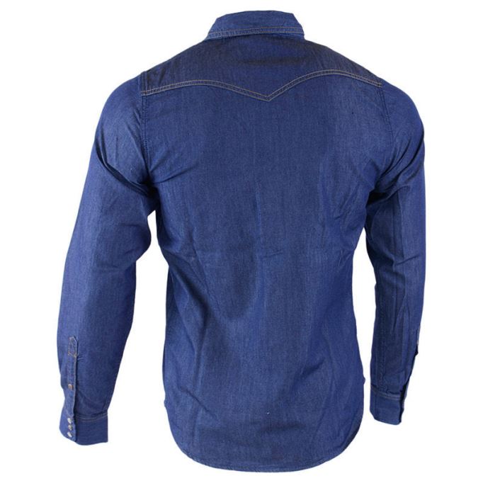 ディーゼル New Sonora E 0bamp メンズ デニムシャツ 長袖 カジュアル 無地 青シャツ