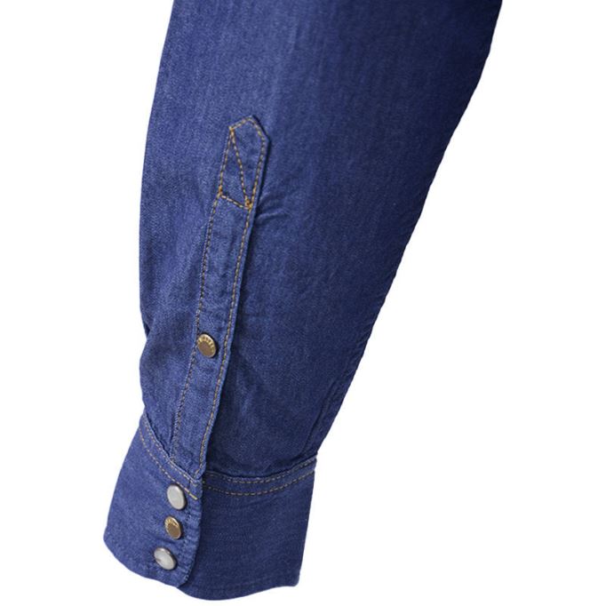 ディーゼル New Sonora E 0bamp メンズ デニムシャツ 長袖 カジュアル 無地 青シャツ