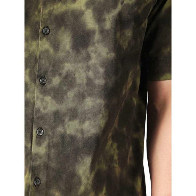 S Tigge メンズ シャツ レギュラーフィット カジュアル コットン 半袖 ワーク オフィス ディーゼル