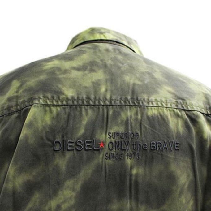 S Tigge メンズ シャツ レギュラーフィット カジュアル コットン 半袖 ワーク オフィス ディーゼル