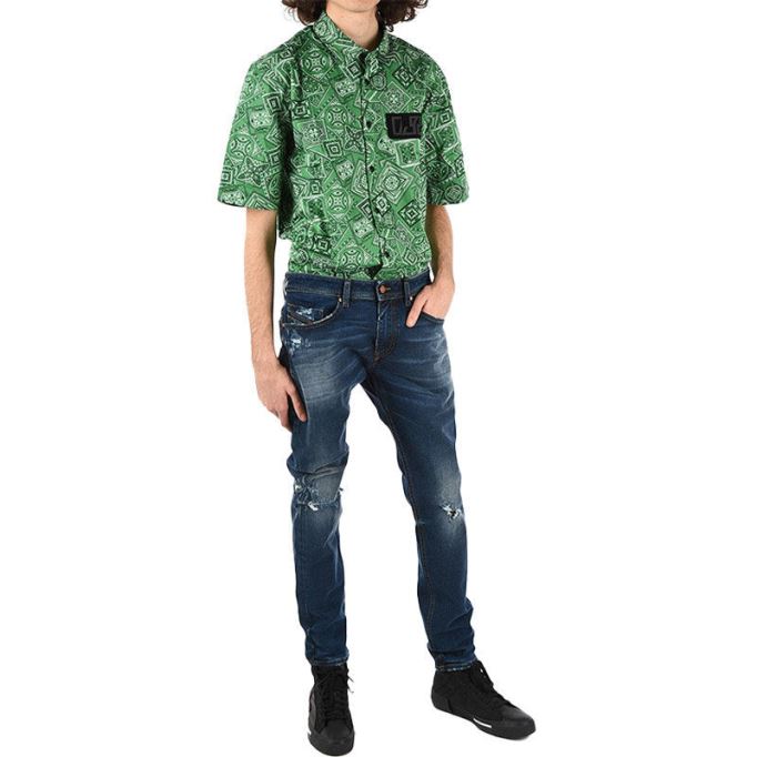 デニム S フライ メンズ シャツ レギュラー フィット カジュアル コットン 半袖 ワーク スマート オフィス