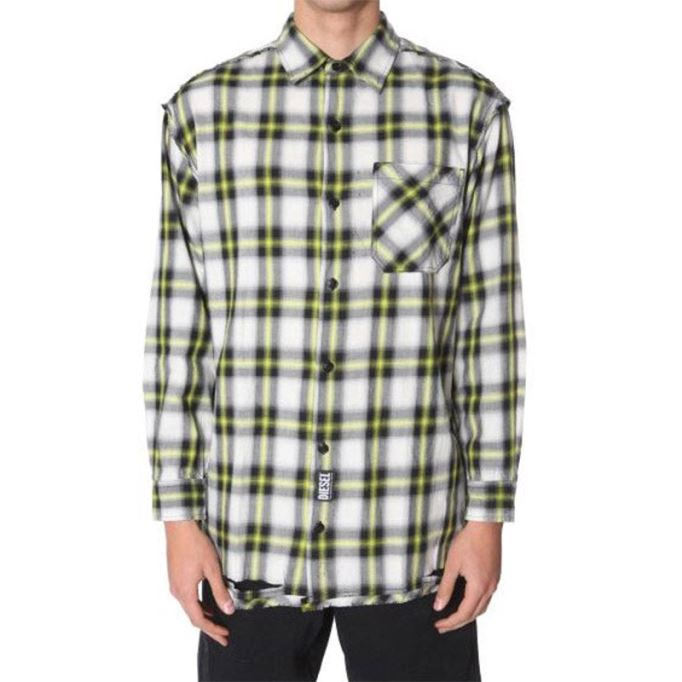 ディーゼル シャツ Machito メンズ オーバーサイズ フィット カジュアル コットン 長袖 スマート オフィス