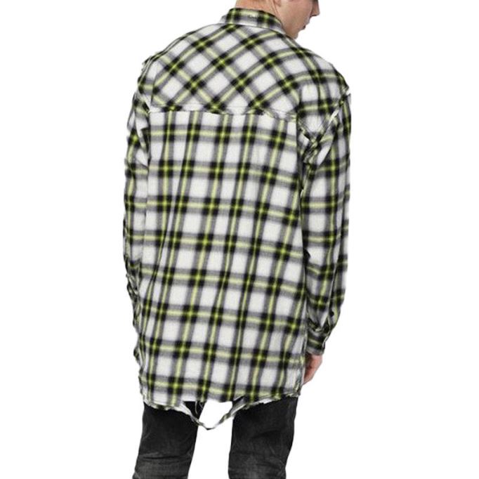 ディーゼル シャツ Machito メンズ オーバーサイズ フィット カジュアル コットン 長袖 スマート オフィス