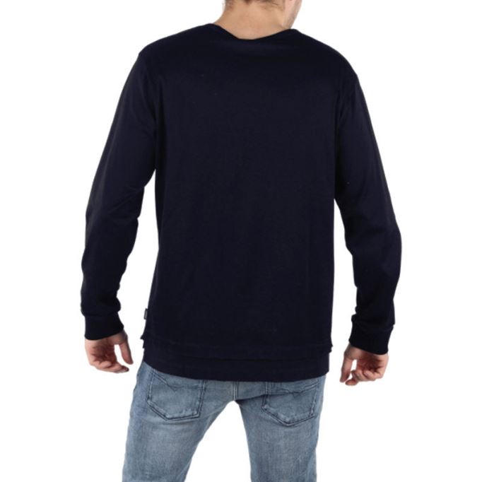 T Joses 0iaou メンズ Tシャツ 長袖 クルーネック サマーカジュアル ブラック ティー ディーゼル