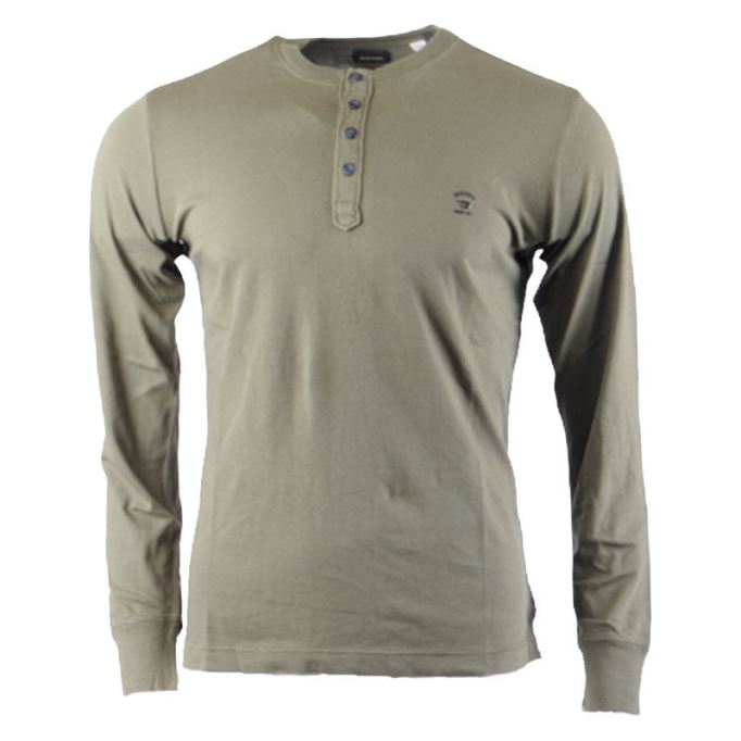 ディーゼル T メレティオス メンズ Tシャツ クルーネック 長袖 カジュアル 生き抜く コットン Tシャツ