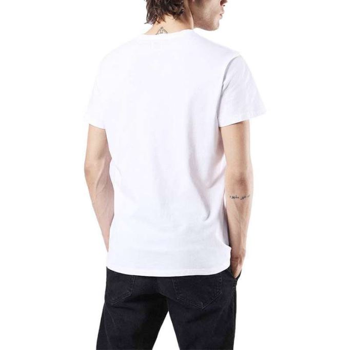 ディーゼル T ディエゴ Fo メンズ Tシャツ 半袖 クルーネック カジュアル サマー コットン ティー ブラック/ネイビー/ホワイト/ブルー/レッド