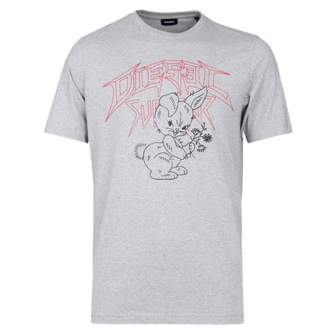 ディーゼル T ジャスト W1 メンズ Tシャツ 半袖 クルーネック カジュアル コットン サマーティー