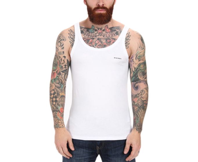 ディーゼル ベール シングル メンズ タンクトップ ジム マッスル ボディービル ノースリーブ ベスト 1 パック グレー/ホワイト/ブラック